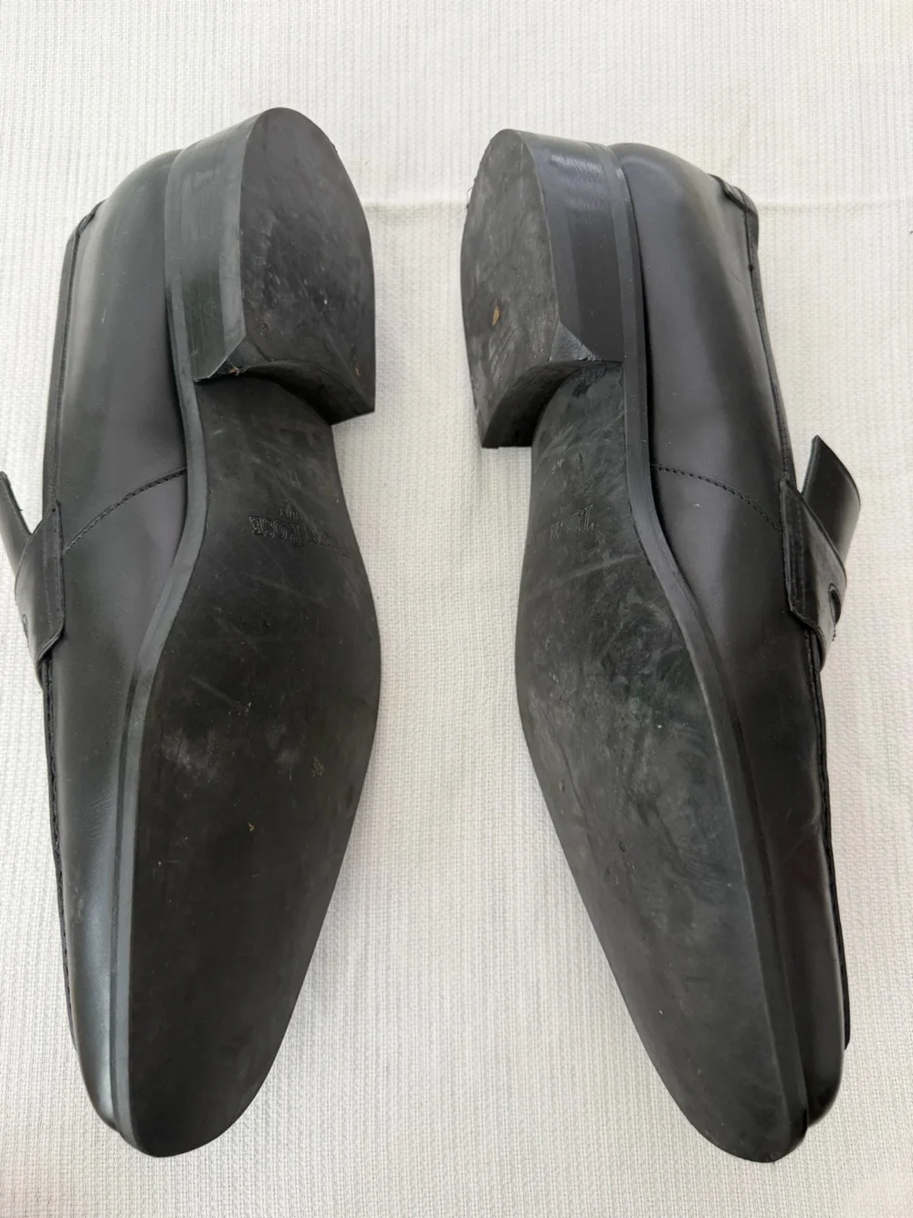 Taryn Rose Black Leather Penny Loafers